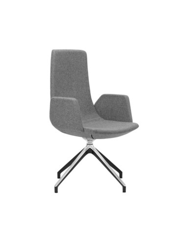 Modèle North Cape pivotant avec accoudoirs tissu, vue de face – North Cape