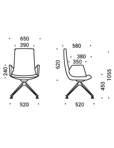 Dimensions du modèle North Cape avec accoudoirs tissu – North Cape