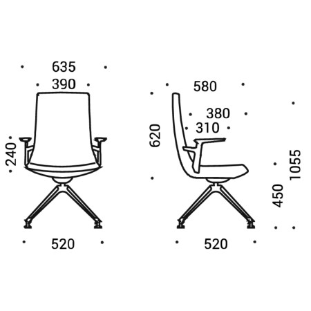 Dimensions du modèle North Cape sans accoudoirs – North Cape