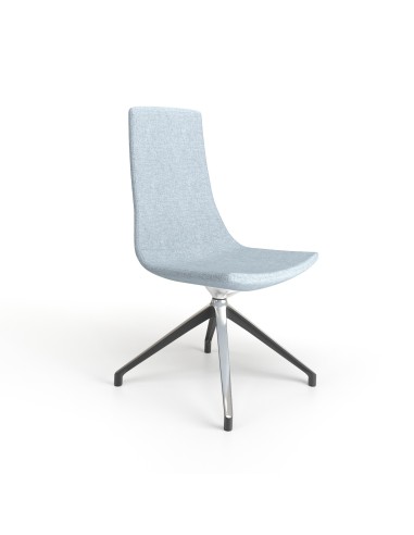 Assise North Cape bleu clair sans accoudoirs, vue 3/4 dynamique – North Cape