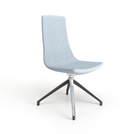 Assise North Cape bleu clair sans accoudoirs, vue 3/4 dynamique – North Cape