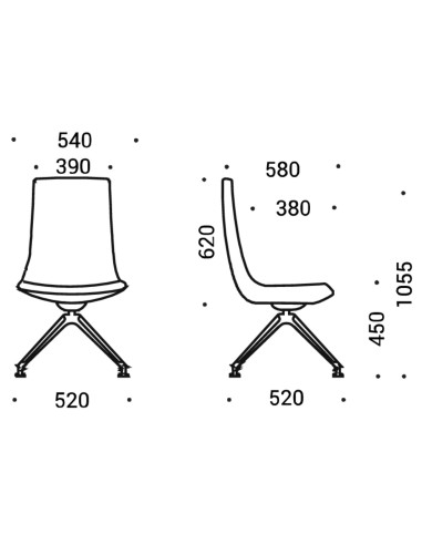 Dimensions du modèle North Cape sans accoudoirs – North Cape