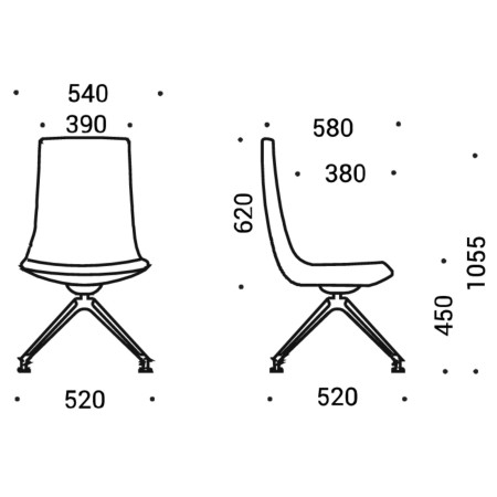 Dimensions du modèle North Cape sans accoudoirs – North Cape