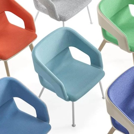 Plusieurs chaise lounge dossier bas rembourrée – TWIST&SIT Soft 2