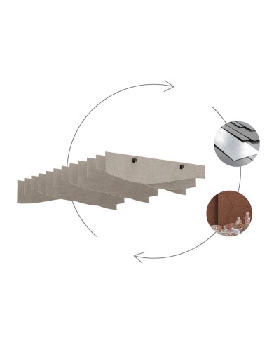 Panneau acoustique suspendu ondulé en feutre PET recyclé pour plafond