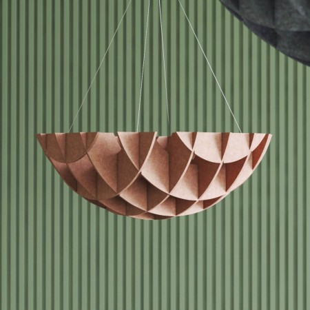 Nuage acoustique suspendu design pour plafond en feutre coloré Acoustic artwork