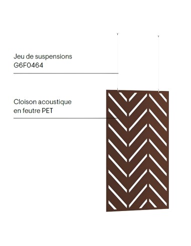 Cloison acoustique suspendue en feutre PET