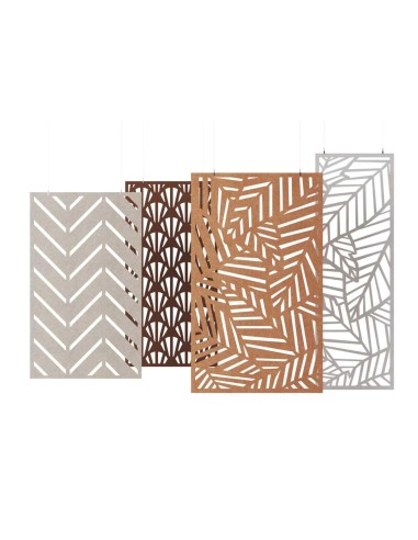 Assortiment de panneaux acoustiques avec différentes formes d'ajourages