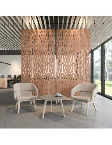 Cloison acoustique en feutre PET décorative dans espace d’attente design