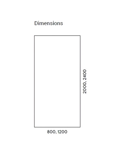 Dimensions possibles pour les panneaux acoustiques ARTWORK PARTITIONS