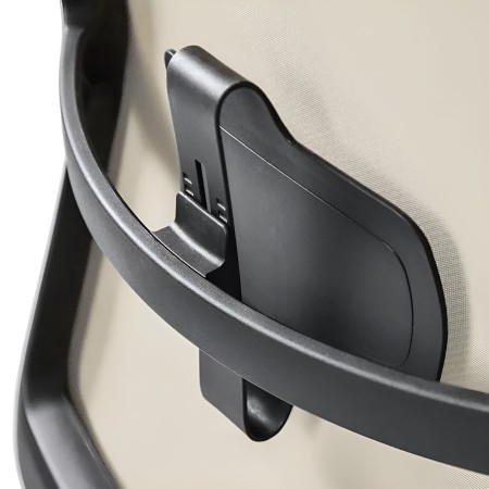 Dos de la chaise de bureau sur roulettes beige SURF