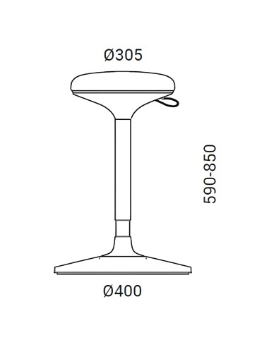 Dimensions de la chaise haute pivotante WOBBY