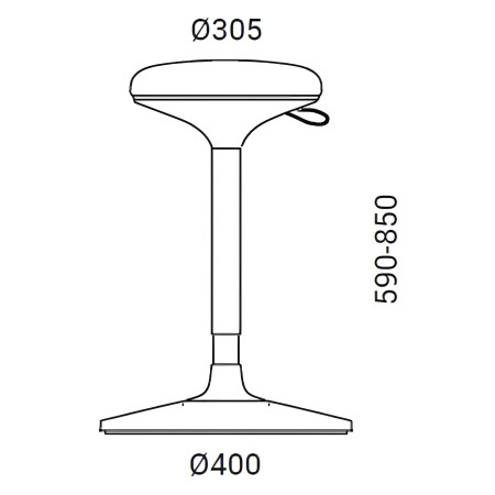Dimensions de la chaise haute pivotante WOBBY