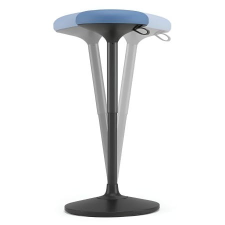 Tabouret ergonomique WOBBY réglable en hauteur avec assise rembourrée