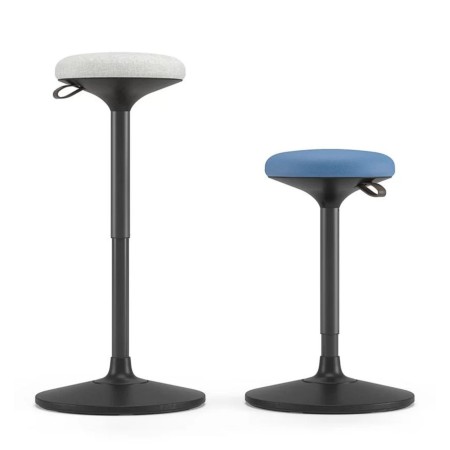 Tabourets WOBBY en gris et bleu