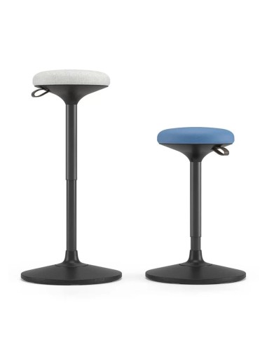 Tabourets WOBBY en gris et bleu