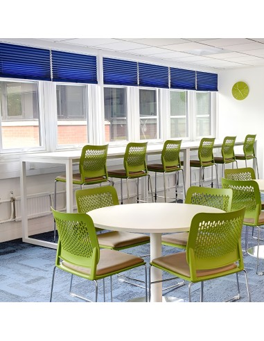 Chaise de restauration haute WAIT avec assise en cuir