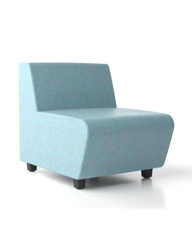 Siège lounge bleu clair avec dossier