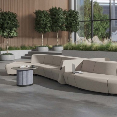 Canapé modulaire SOFT ROCK bleu clair pour espace détente 2