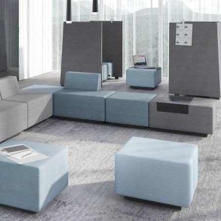 Espace de coworking banquette avec système modulaire JAZZ CHILL OUT