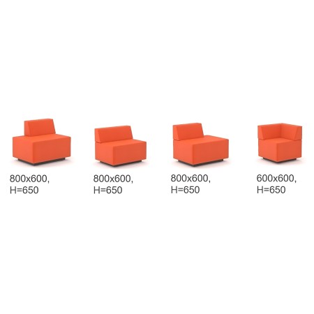 Dimensions des poufs avec dossier