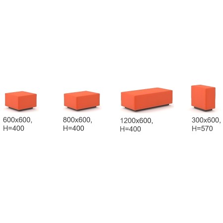 Dimensions des poufs