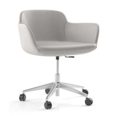 Chaise de bureau à roulettes réglable avec accoudoirs - Danae