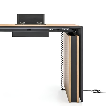 Bureau assis debout électrique MOTION Executive placage bois