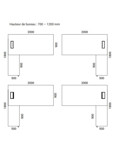 Dimensions Motion Executive avec caisson