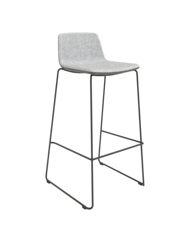 Tabouret de bar TWIST&SIT en tissu et piètement métal 