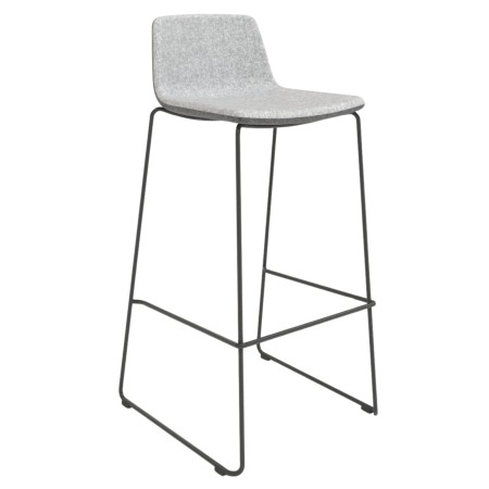 Tabouret de bar TWIST&SIT en tissu et piètement métal 