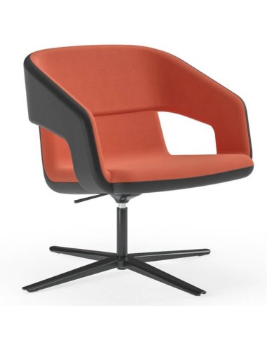 Fauteuil pivotant lounge sur base étoile fixe – TWIST&SIT Soft