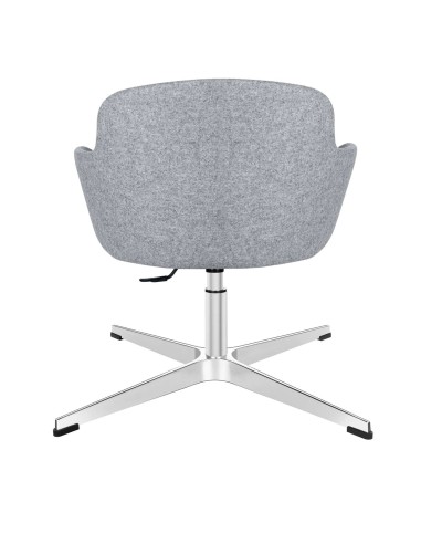 Chaise visiteur pivotante grise DANAE pour salle d'accueil