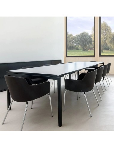 Chaise de réunion assise confortable 4 peds en acier DANAE design minimaliste