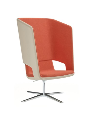 Fauteuil lounge pivotant dossier enveloppant pour bureau – TWIST&SIT Soft