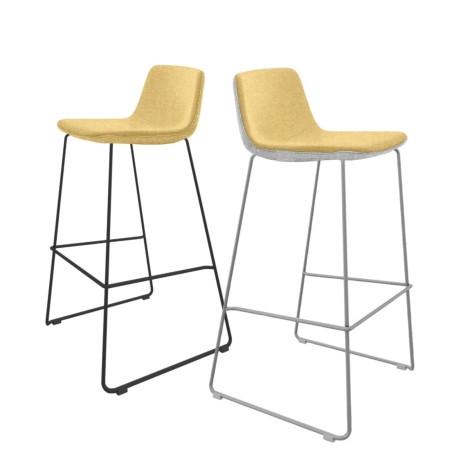 TWIST&SIT pieds traîneau et assise rembourrée colorée hauteur cuisine