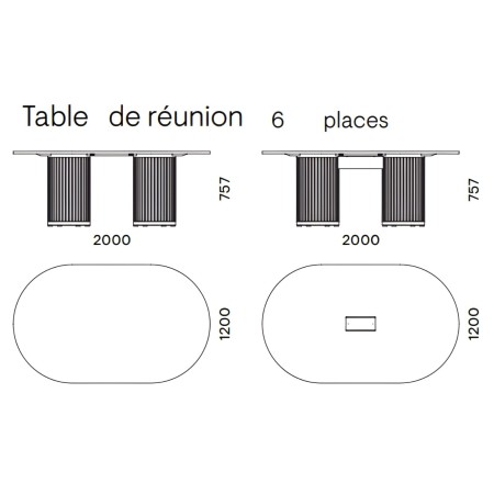 table PARTHOS ronde beige – mobilier collaboratif pour réunion, coworking