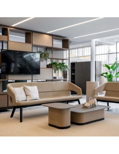 Canapé lounge 3 places piètement bois – TWIST&SIT Soft