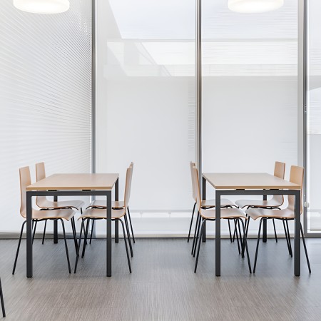 	Chaise visiteur Moon Wood finition bois clair et base blanche – Moon Wood 2