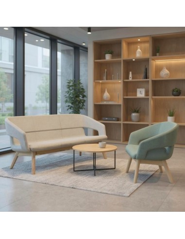 Canapé lounge 3 places piètement bois – TWIST&SIT Soft