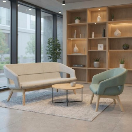 Canapé lounge 3 places piètement bois – TWIST&SIT Soft