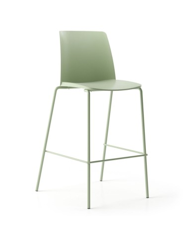 	Tabouret haut en plastique vert pastel – Polytone L