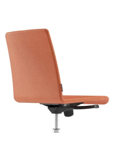 Chaise ergonomique tissu orange profil design – Moon
