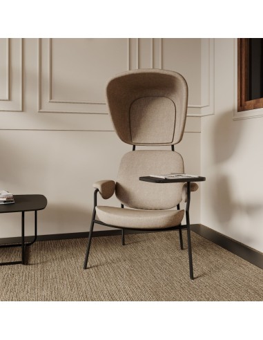 Fauteuil Epocc Lounge en tissu bleu dans un espace détente – Epocc Lounge