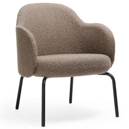 Fauteuil Flos Lounge en tissu beige, vue de trois quarts avant – Flos Lounge