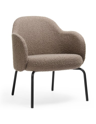 Fauteuil Flos Lounge en tissu beige, vue de trois quarts avant – Flos Lounge