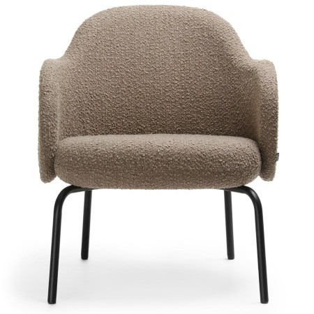 Fauteuil Flos Lounge en tissu beige, vue de face – Flos Lounge