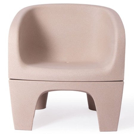Fauteuil Gummy Bear en plastique recyclé bleu clair, vue latérale gauche – Gummy Bear