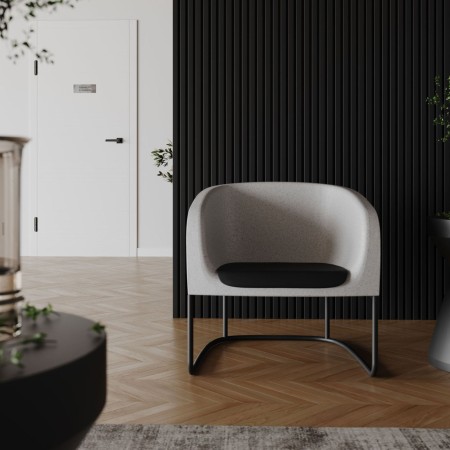 Fauteuil Gummy Bear en plastique recyclé blanc dans un intérieur moderne – Gummy Bear