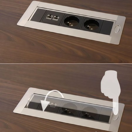 Option possible : mediabox avec prises intégrées